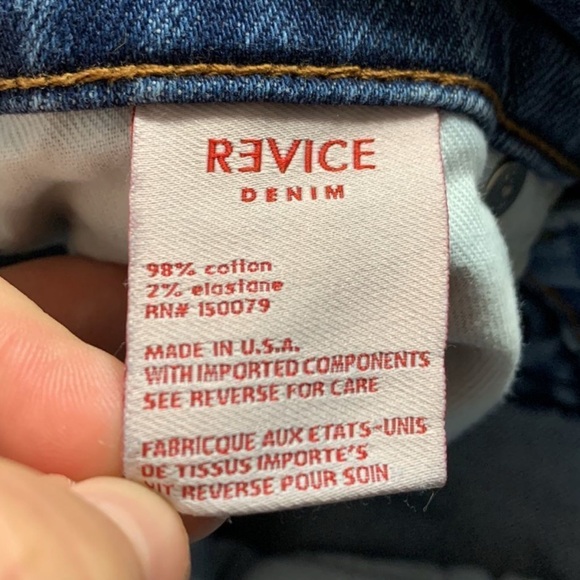 Revice Two Tone Distressed Cropped Jeans Size 25 - Picture 6 of 7
